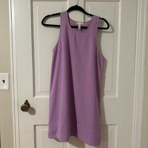Leith lavender shift crew neck dress